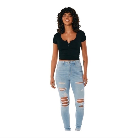 HOLLISTER ULTRA HIGH-RISE JEAN LEGGING 5-R - Picture 1 of 8